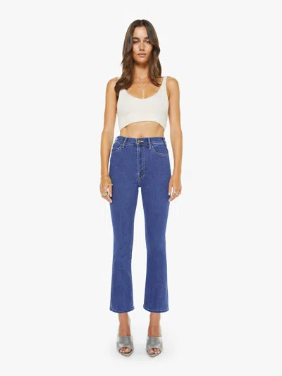 Mother Hustler Ankle Fray Jean In Grasping At Straws In Blue