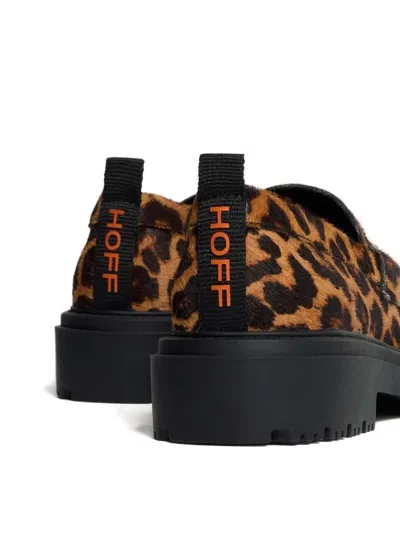 Hoff Leopard-print Platform Loafers In Brown