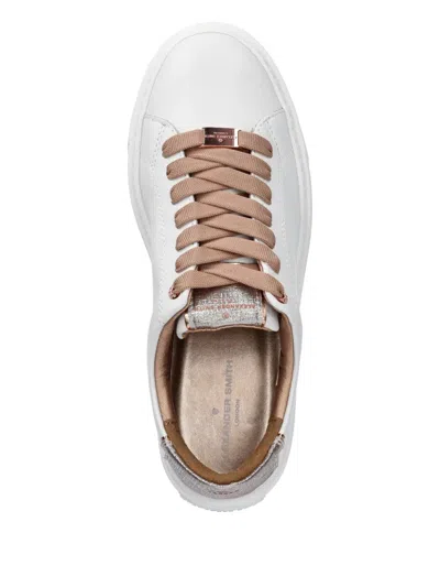 Alexander Smith Leather Lace-up Sneakers In White