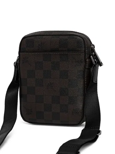 Joop Check-pattern Messenger Bag In Black