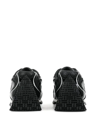 Karl Lagerfeld Velocette Patent-leather Triangular-sole Sneakers In Black