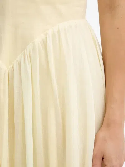 Bardot Arletha Cross-back Gathered Maxi Dress In Yellow