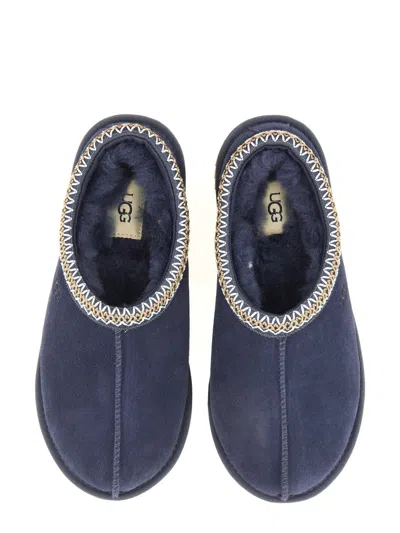 Ugg Slip-on Slippers With Rubber Sole And Zigzag Stitching