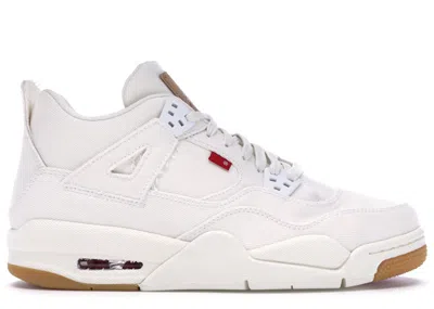 Pre-owned Jordan 4 Retro Levi's (blank Tag) Sneakers In White