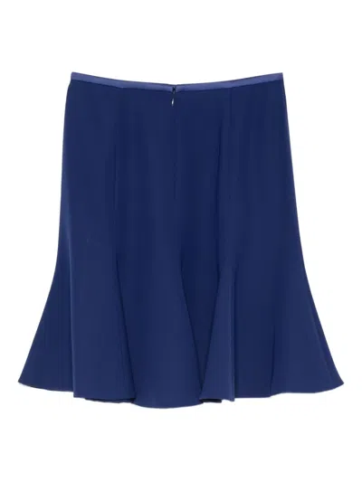 Emporio Armani Short Skirt In Blue