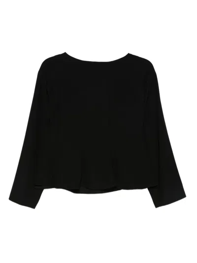 Emporio Armani Boat-neck Top In Black
