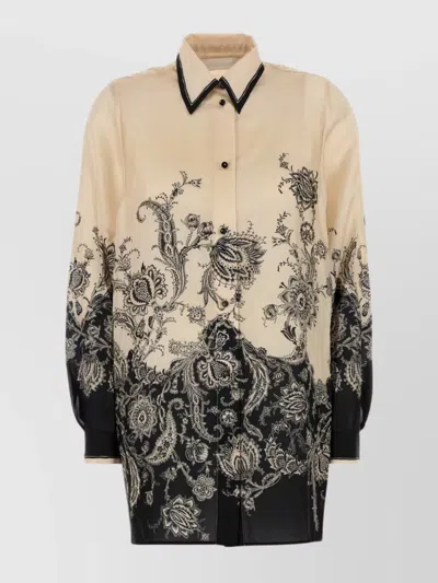 Zimmermann Camicia Rhiannon In Seta Stampata  Donna In Multi