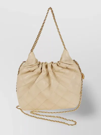 Tory Burch Mini Hobo Fleming In Nappa Color Vanilla In Neutral