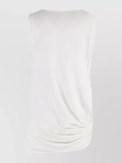 Jacquemus Haut Peplo Gathered Jersey Tank In White