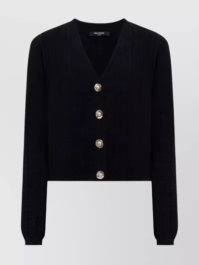 Balmain Classic Short Cardigan Clothing In Black