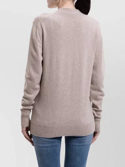 Balmain Short Knit Cardigan With Ribbed Accents In Multi