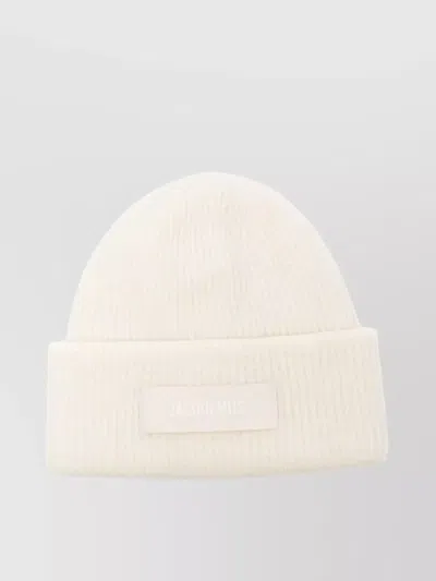 Jacquemus Women The Grosgrain Beanie In Neutral