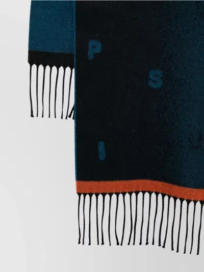 Paul Smith Men Scarf Stack Logo In Blue