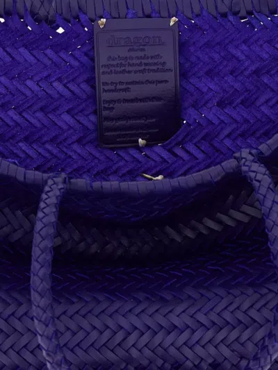 Dragon Diffusion Large Bamboo Triple Jump Chevron-weave Shoulder Bag In Purple