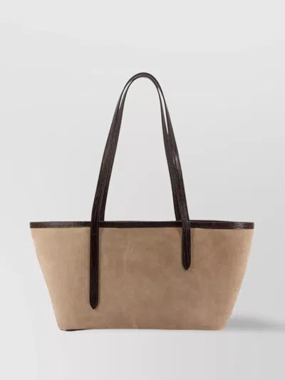 Atp Atelier Reptile-effect Leather Suede Shoulder Bag