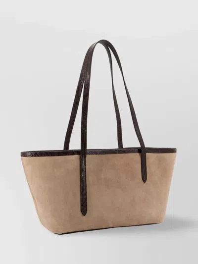 Atp Atelier Reptile-effect Leather Suede Shoulder Bag