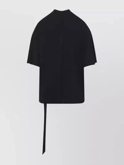 Rick Owens Drkshdw Drkshdw By Rick Owens Relaxed Fit Black Cotton T-shirt With Crew Neckline In Black