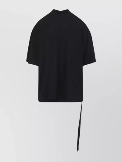 Rick Owens Drkshdw Drkshdw By Rick Owens Relaxed Fit Black Cotton T-shirt With Crew Neckline In Black