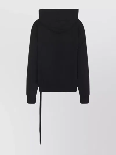 Rick Owens Drkshdw Graphic Print Oversized Hoodie Drawstring In Black