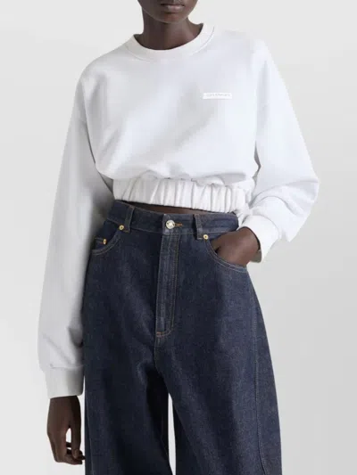 Givenchy Cropped Sweatshirt With Elasticated Waistband
