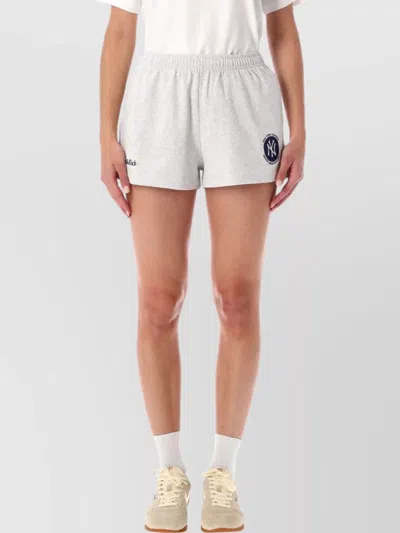 Sporty And Rich Comfortable Shorts With Side Pockets And Slits In Gray