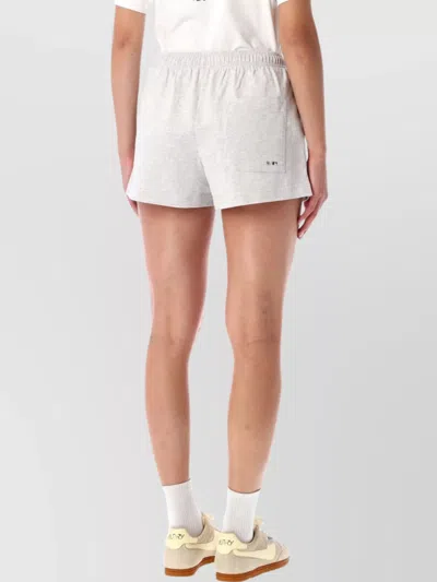 Sporty And Rich Comfortable Shorts With Side Pockets And Slits In Gray
