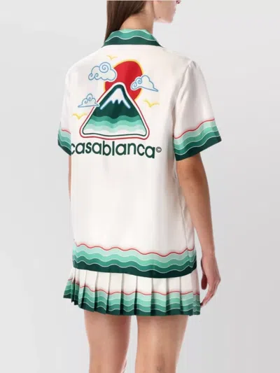 Casablanca "montagne Ondulée" Shirt In White