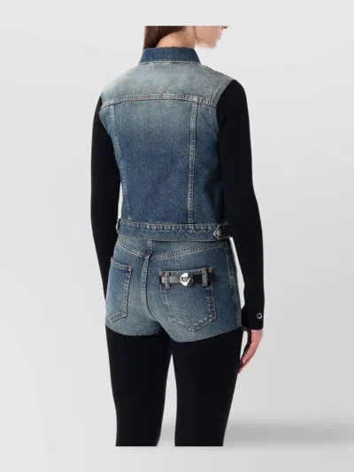 Coperni Hybrid Denim And Knit Jacket In Multi