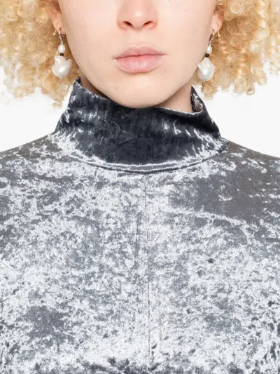Forte Forte Women Velvet Turtle-neck Sweater In Gray