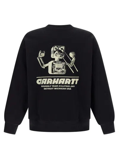 Carhartt Mens Black Wiptopia Relaxed-fit Cotton-blend Sweatshirt In Black