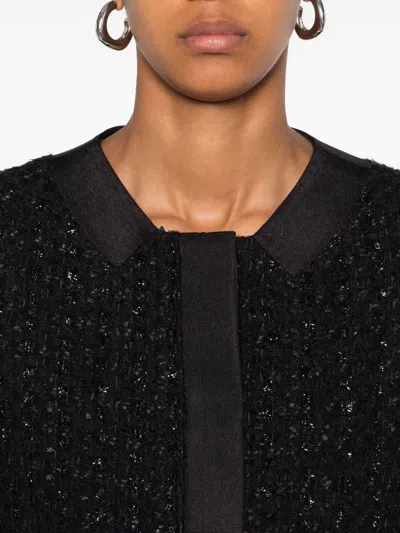Emporio Armani Wool Blend Blazer Jacket In Black