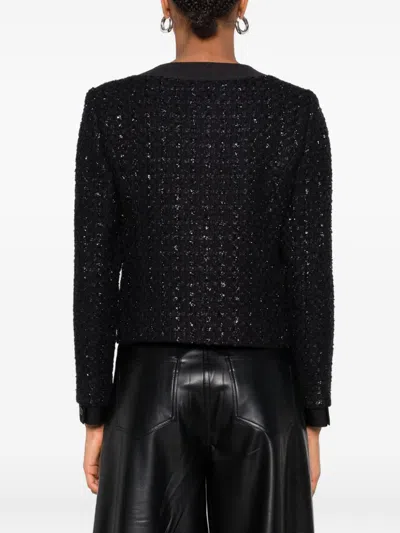 Emporio Armani Wool Blend Blazer Jacket In Black