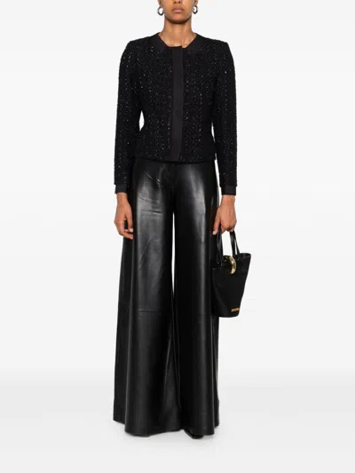 Emporio Armani Wool Blend Blazer Jacket In Black