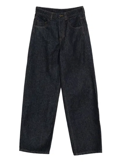 Uma Wang Patch-pocket Straight-leg Trousers In Black
