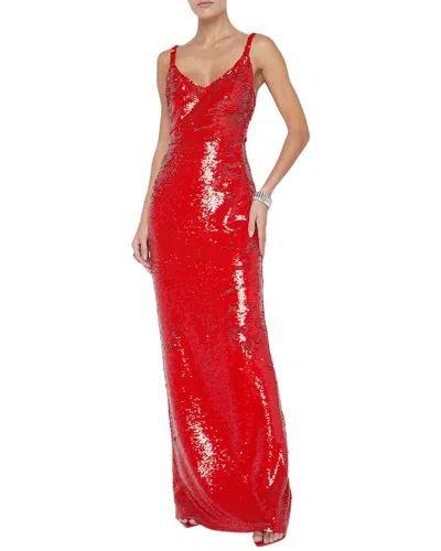 L Agence Karma Sequin Maxi Dress In Red
