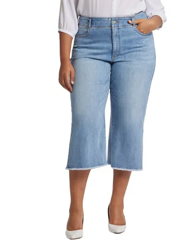 Nydj Major High Waist Wide Leg Capri Jeans In Blue