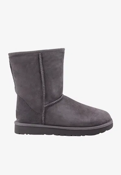 Ugg Grey Suede Ankle Boots In Gray