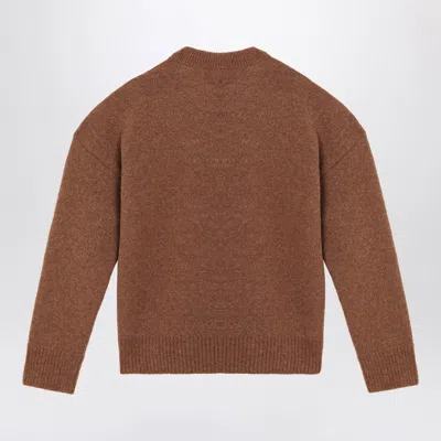 Ami Alexandre Mattiussi Ami Paris Hazelnut Ami De Coeur Sweater Men In Brown
