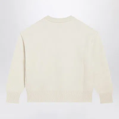 Ami Alexandre Mattiussi Ami Paris White Ami De Coeur Cardigan Men In Neutral