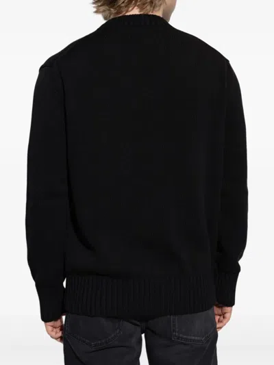 Amiri Hollywood Crew Neck Sweater In Black