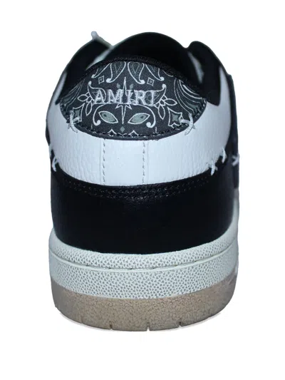 Amiri Men's Bandana Skeleton Top Low Sneakers In Black