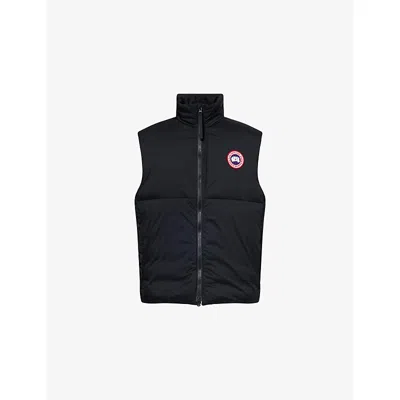 Canada Goose Padded High Collar Vest With Zipper Closure In Black