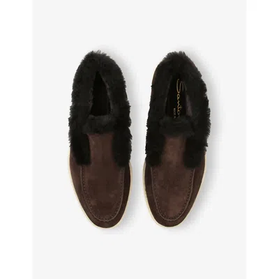 Santoni Suede Boots In Multi