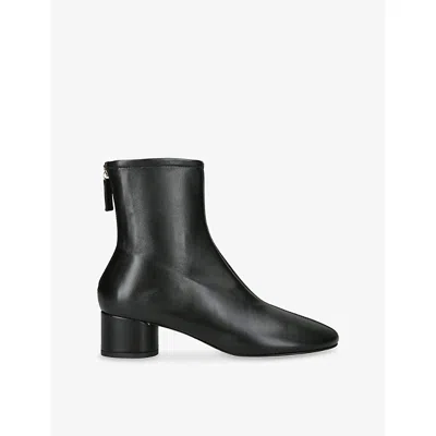 Dear Frances 50mm Harlie Leather Ankle Boot In Black