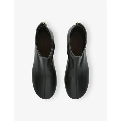 Dear Frances 50mm Harlie Leather Ankle Boot In Black