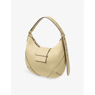 Jimmy Choo Small Bar Hobo Bag In Biker Leather In Neutral