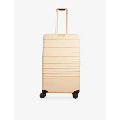 Beis Beige The Medium Check-in Roller 4-wheel Expandable Suitcase In Neutral