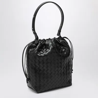 Bottega Veneta Men Bucket Intrecciato Biblioteca Leather Shoulder Bag In Multi