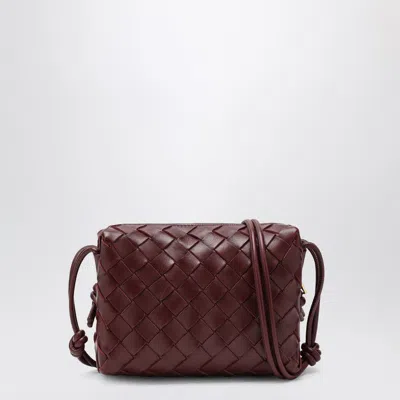 Bottega Veneta Women Loop Mini Leather Crossbody Bag In Red