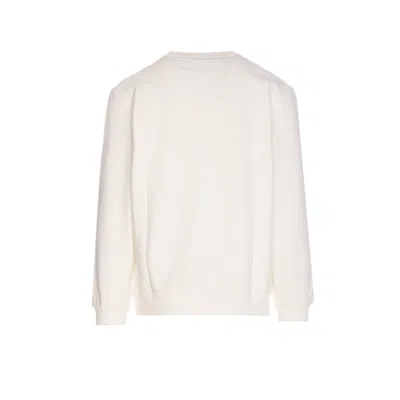 Brunello Cucinelli Men Techno Cotton Fleece Topwear With Print In White